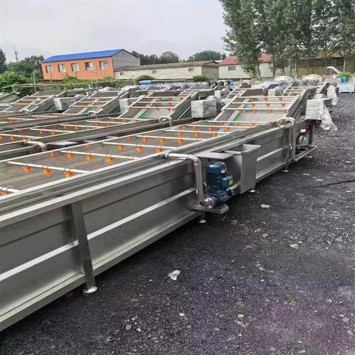 出售二手气泡清洗机 大型清洗设备流水线 整体不锈钢材质 回收