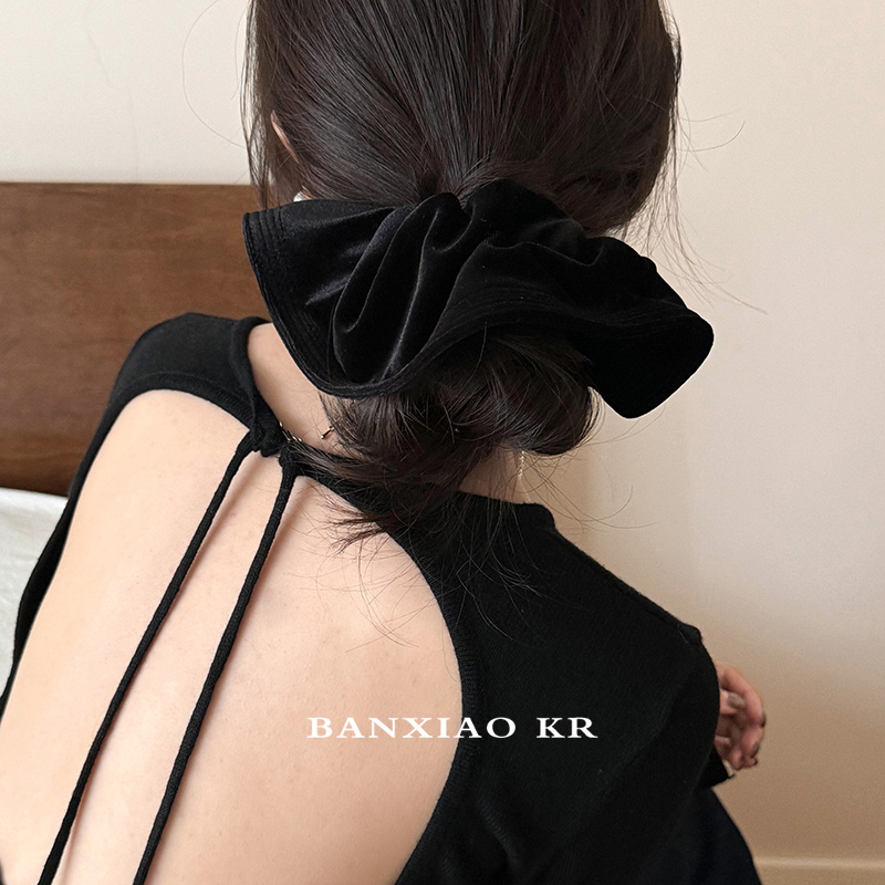 秋冬丝绒高级感丸子头发圈网红2024新款丸子头头绳女生扎头发皮筋