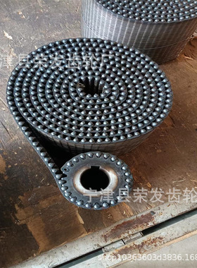 带保护帽加密型的无声齿形链带齿轮节距12.738.1耐高温齿链带玻