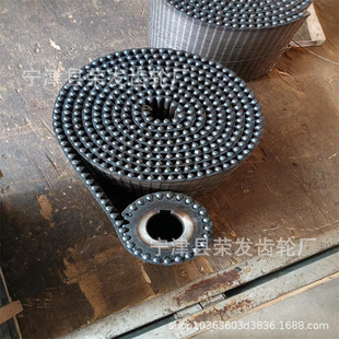 带保护帽加密型的无声齿形链带齿轮节距12.738.1耐高温齿链带玻