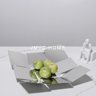 轻奢极简干果盘软装饰品样板房酒店客厅茶几餐厅吧台桌面托盘摆件