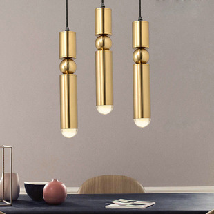 北欧金属小吊灯餐厅吧台简约走廊咖啡厅服装店金色装饰单头吊灯具