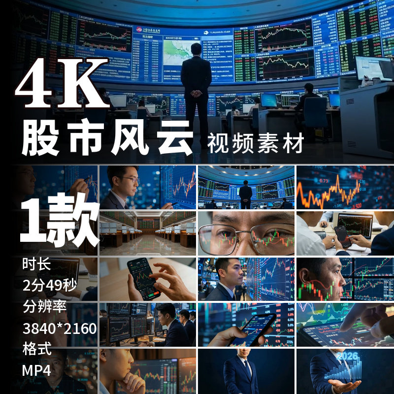 高清金融市场股票交易员行情分析实录股票走势股市行情视频素材