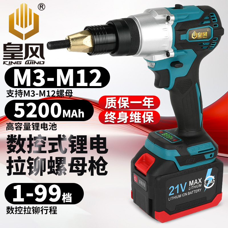 皇风拉铆螺母全自动数显无刷大机