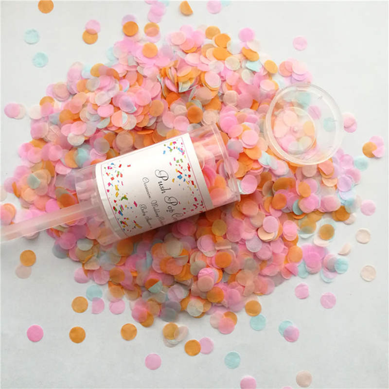 网红Push Pop Party Confetti Poppers for Wedding Happy Birthd