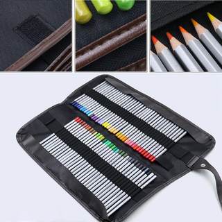 网红Portable Canvas Pencils Pen Brush Case Pouch Pockets Too