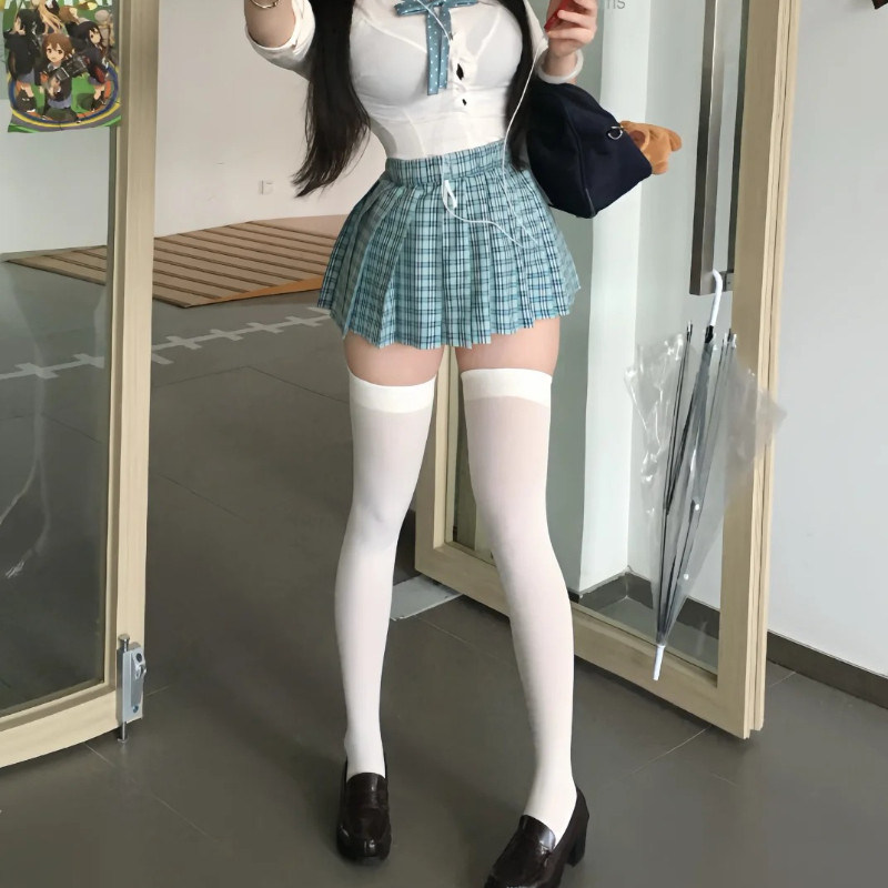 JK女高cos长袜集合 ins日系过膝袜女春秋韩系面膜质感丝袜连裤袜