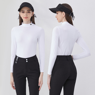夏季女款高尔夫防晒冰丝长袖打底衫女上衣速干服装透气女装打底衣