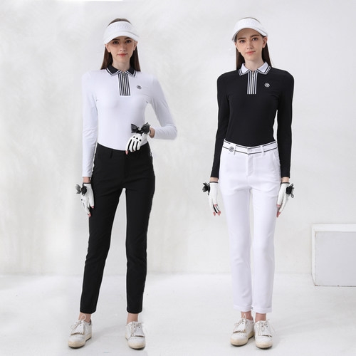 高尔夫服装女套装秋冬季修身长袖上衣透气运动弹力裤高端golf女装