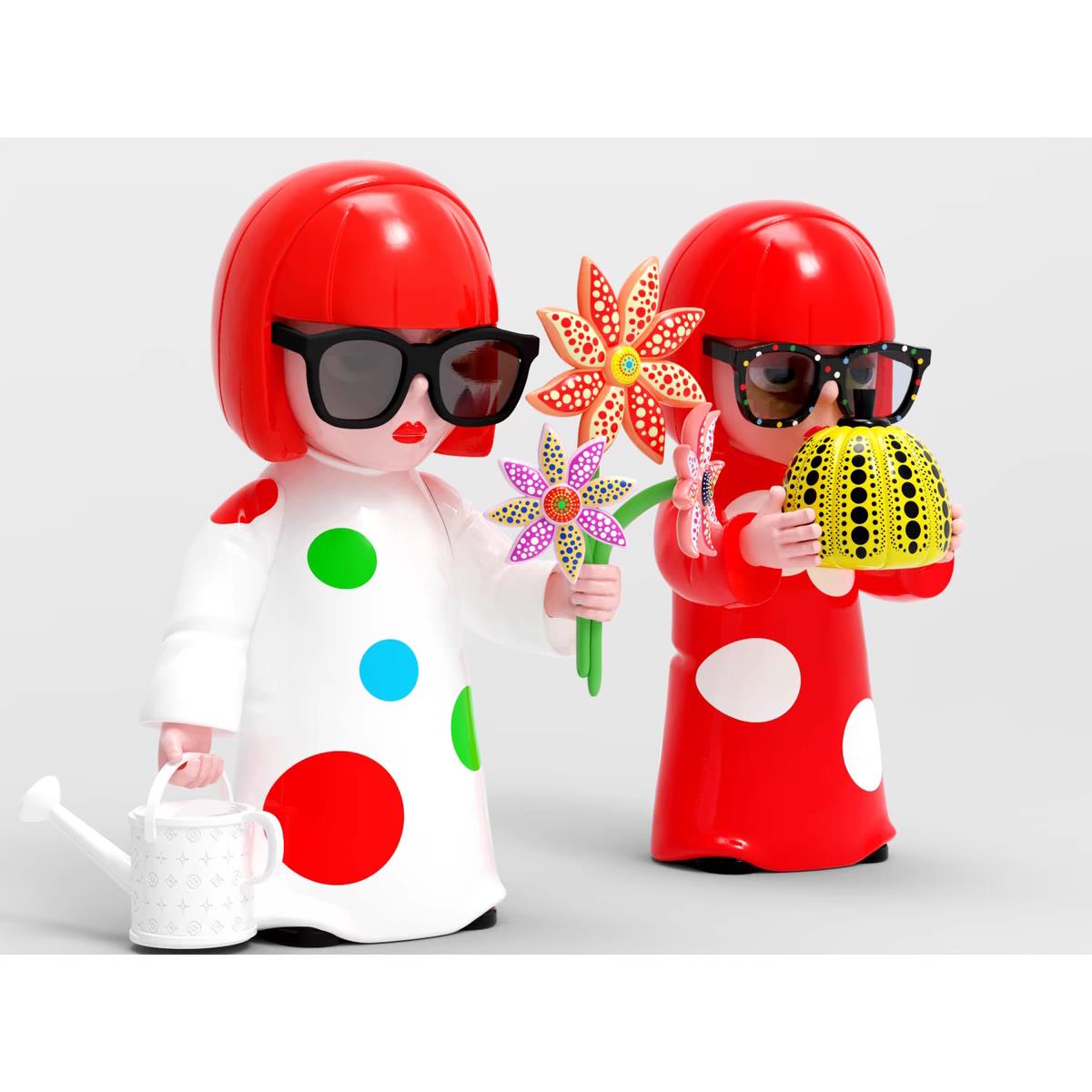 草间弥生主理人雕塑摆件潮玩模型设计师工作室