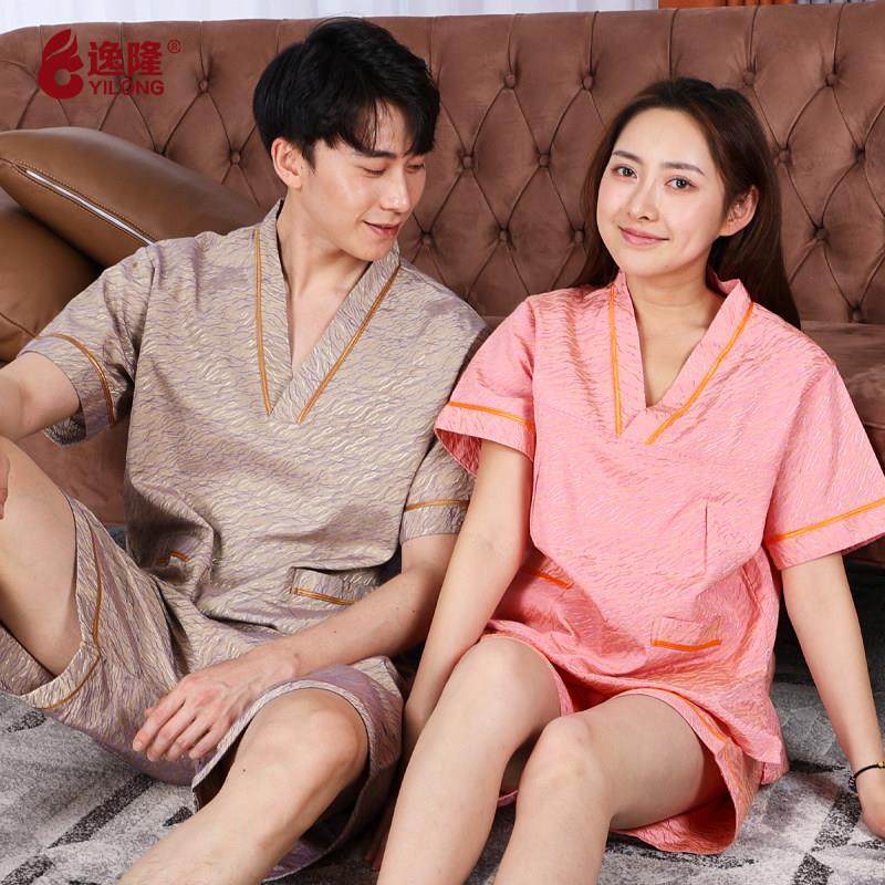 汗蒸服女大码棉质提花情侣款足疗桑拿服男按摩足浴洗浴中心睡衣,居家布艺,汗蒸服,淘宝优惠券,粉丝福利购,淘宝优惠卷