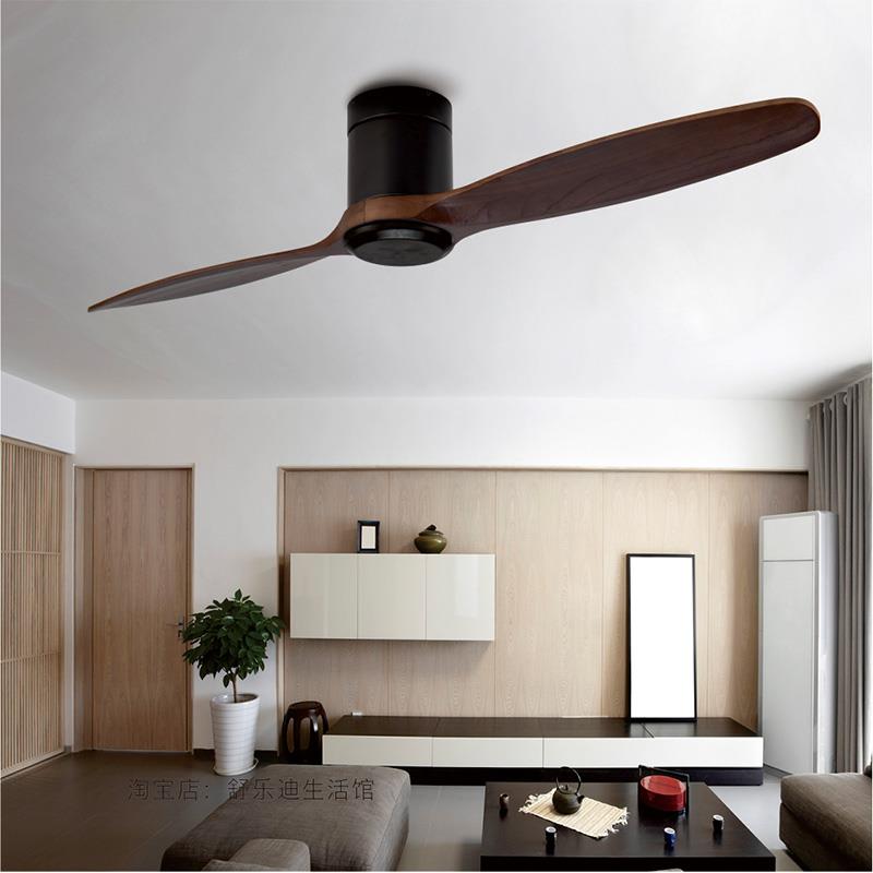 实木吊扇吸顶变频静音风扇灯饭厅北欧客厅家用卧室一体风扇吊灯