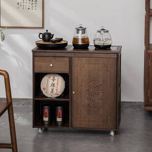 茶台侧边柜移动茶水柜小茶柜架家用客厅茶车几茶桌边几角几烧水台