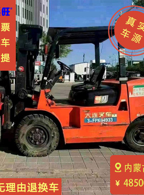 出2018年大连D系列5吨CPCD50A三节门架升高4.32米工地用柴油叉车