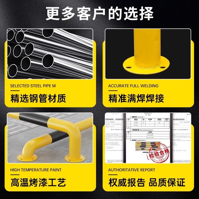 u型钢管b护栏杆车位防撞道路隔离柱子M防护U形桩钢管挡车器限位器