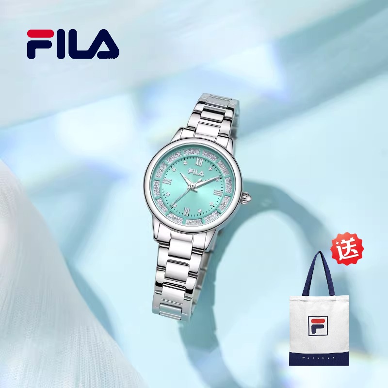 FILA斐乐女款手表轻奢小众小圆表送女生朋友生日礼物腕表礼盒6647