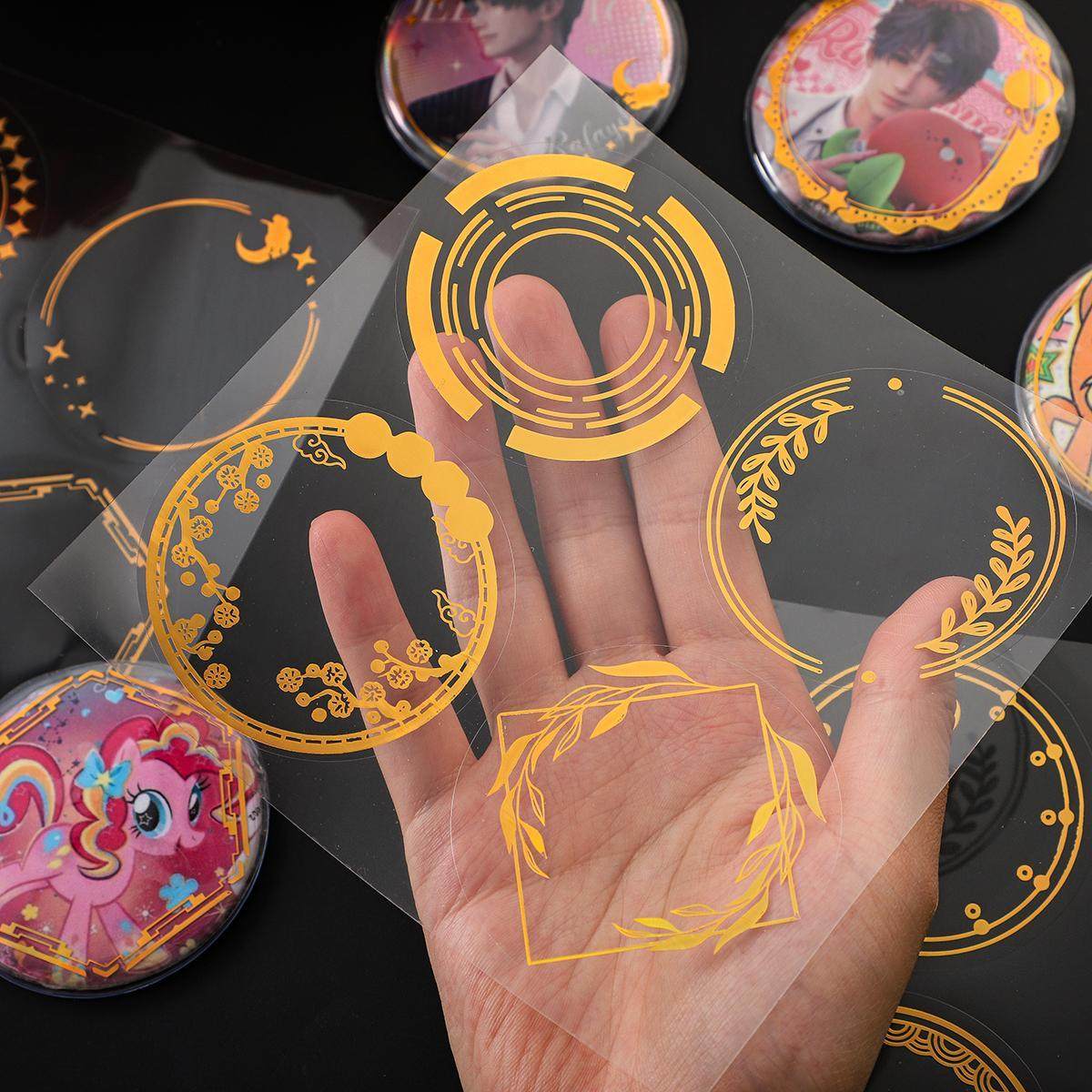 切膜吧唧保护套镭射古风边框素材胶带烫金装饰防水pet贴纸,3C数码配件,USB多功能数码宝,淘宝优惠券,粉丝福利购,淘宝优惠卷