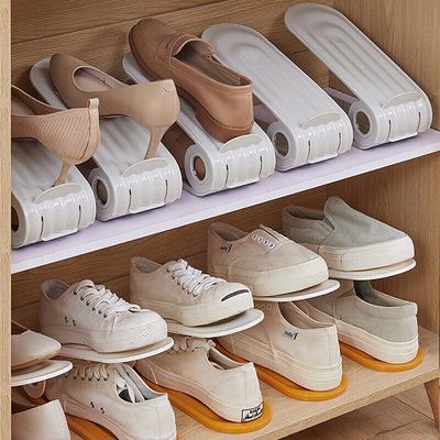 双层鞋架鞋子收纳神器可调节支架鞋柜省空间放鞋架子分层隔板鞋托