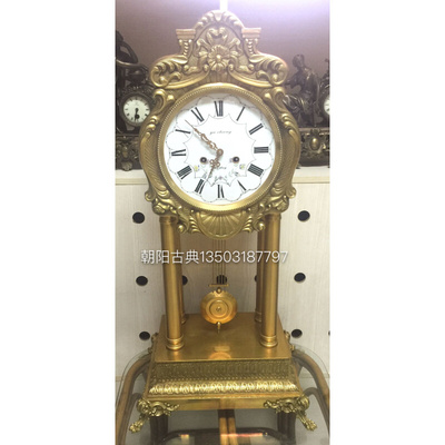 欧美式复古台式钟创意摆钟座钟客厅壁炉钟 镀金机械落地钟