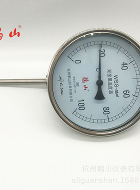 WSS581万向型双金属温度计工业用WSS581W鹳山直销防水不锈钢304