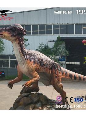 四处张望的小肿头龙宝贝软体硅胶会动会叫碰碰龙儿童模型玩具