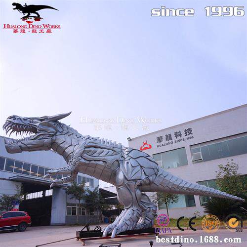 大型仿真机械恐龙可拼装恐龙模型手工制作电动感应引流人气摆件