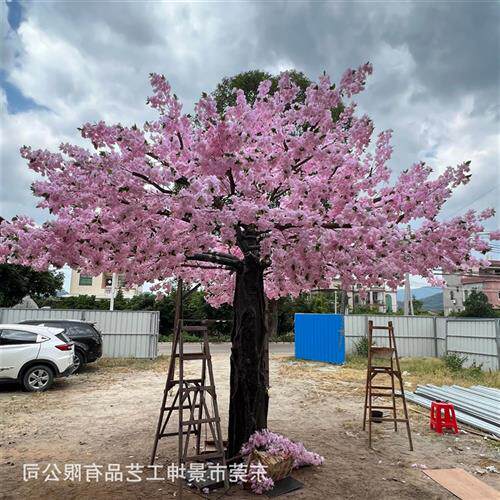 仿真樱花树网红人造樱花树婚庆装饰工程吊篮树可以荡秋千厂家直供