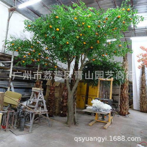 仿真水果树橙子树影楼拍摄舞台道具橘子树假植物摆件大型仿真树