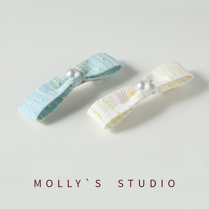 复古法式小香风蝴蝶结弹簧夹大肠圈春款气质少女顶夹网红发夹发饰