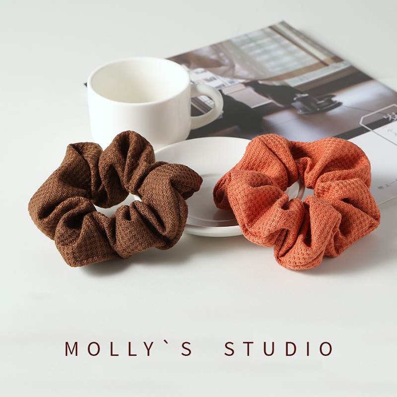 韩系网红少女纯色大肠圈发圈简约气质扎头绳皮筋高弹力耐用发饰