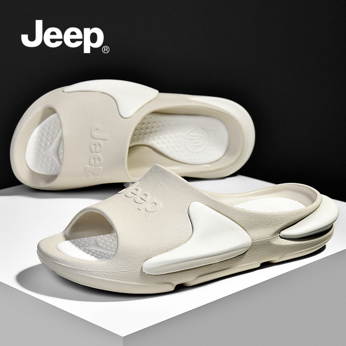 【明星同款】JEEP吉普冬季拖鞋男