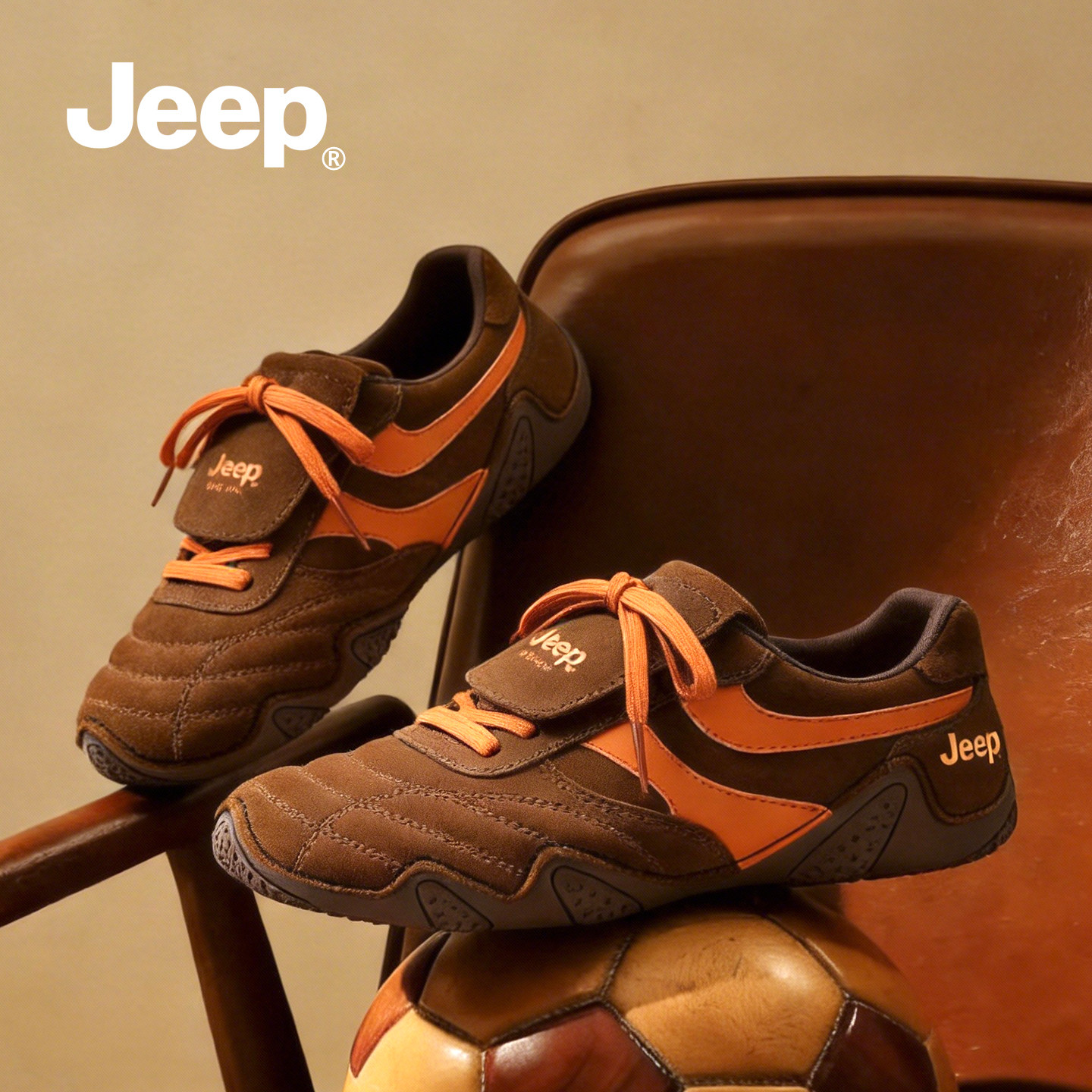 JEEP女鞋冬季复古德训鞋女款2026新款运动阿甘鞋棕色徒步登山鞋子,女鞋,德训鞋,淘宝优惠券,粉丝福利购,淘宝优惠卷