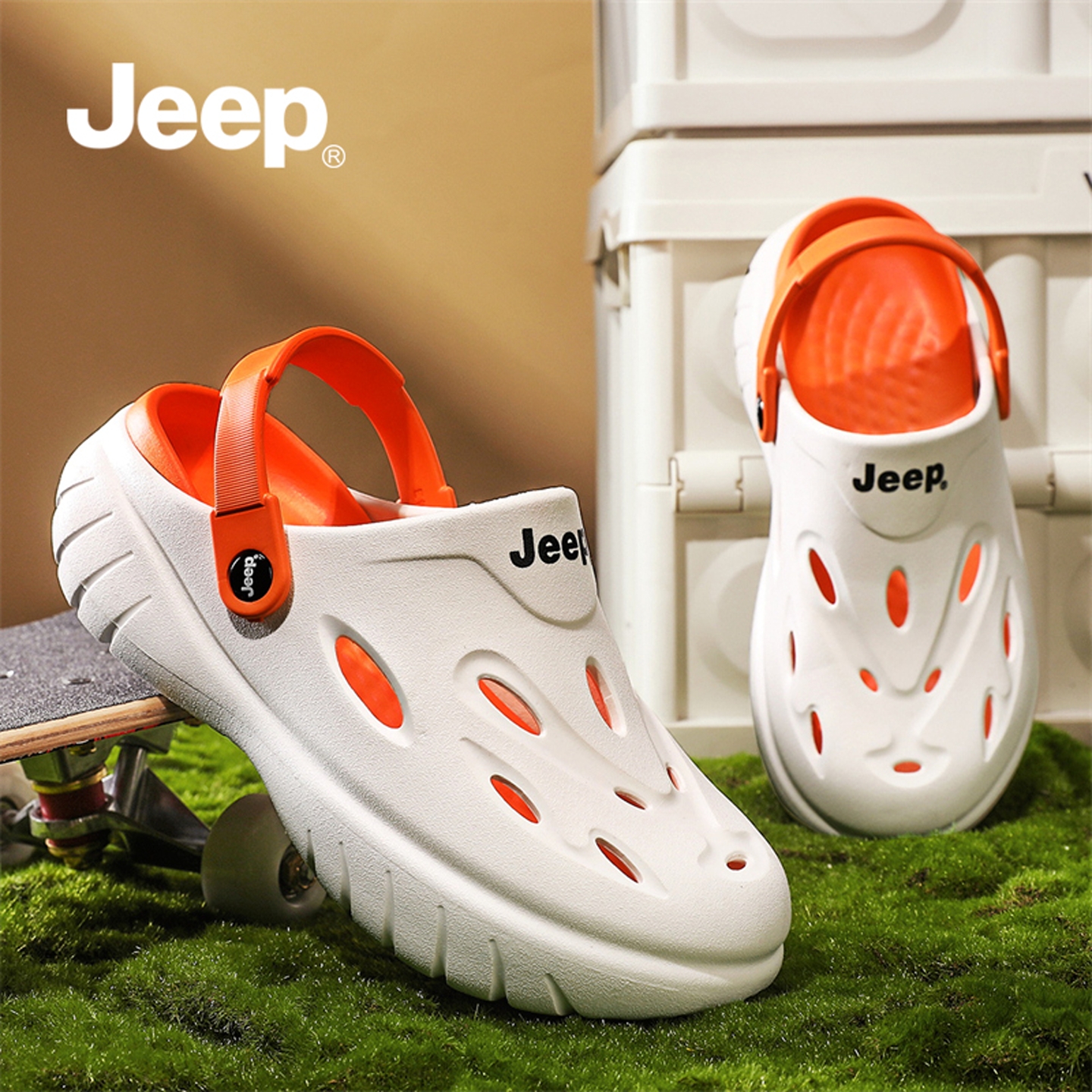 【明星同款】JEEP夏季户外洞洞鞋