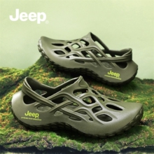 JEEP溯溪鞋男款夏季外穿运动凉拖2025新款洞洞凉鞋男户外涉水拖鞋