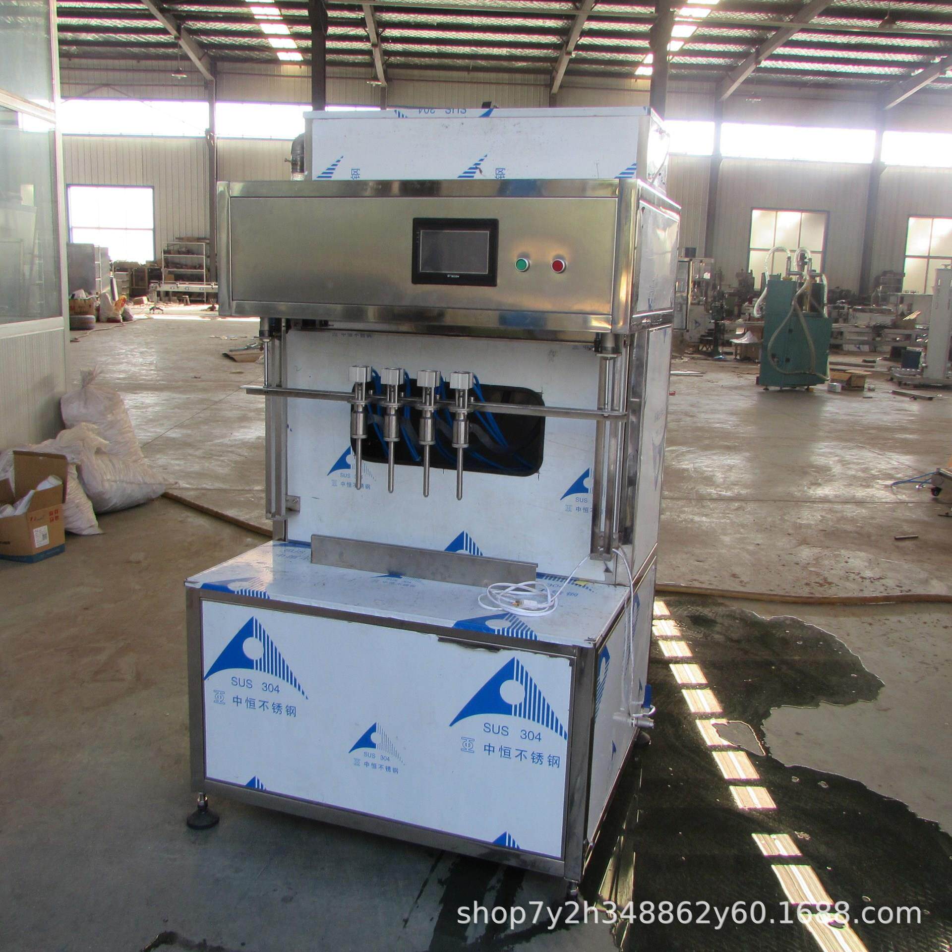 半自动4头自流防冻液灌装机 半自动自流防冻液 液体肥灌装机 定做