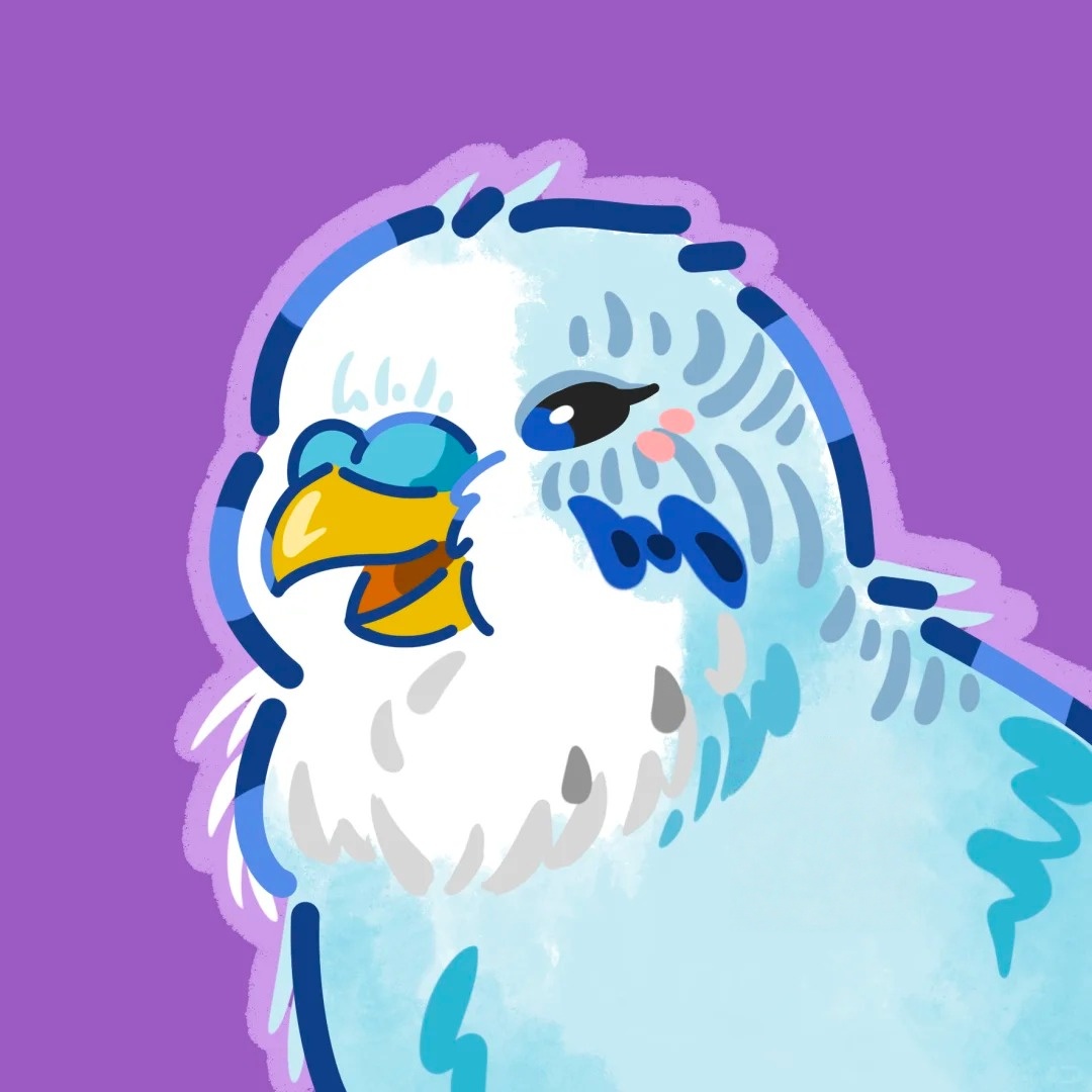 宠物水彩油画小鸟头像猫狗可爱