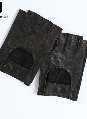 11 BY BBS皮手套黑色11BYBBS GLOVES2 1508