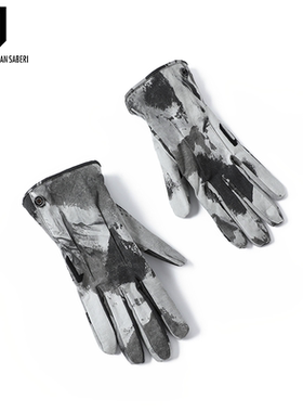 11 BY BBS机车手套黑色迷彩水洗11 EM 11BYBBS GLOVES1 1439R