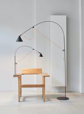 现代简约Midgard Licht 客厅卧室沙发样板间设计师弧形钓鱼落地灯