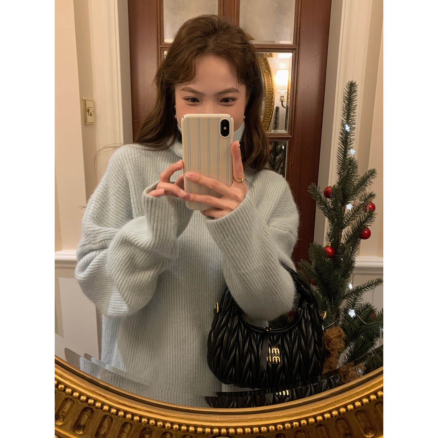 范雯雯 薄荷奶绿 薄荷绿高领毛衣女冬韩系纯色慵懒风加厚针织衫,女装/女士精品,毛衣,淘宝优惠券,粉丝福利购,淘宝优惠卷