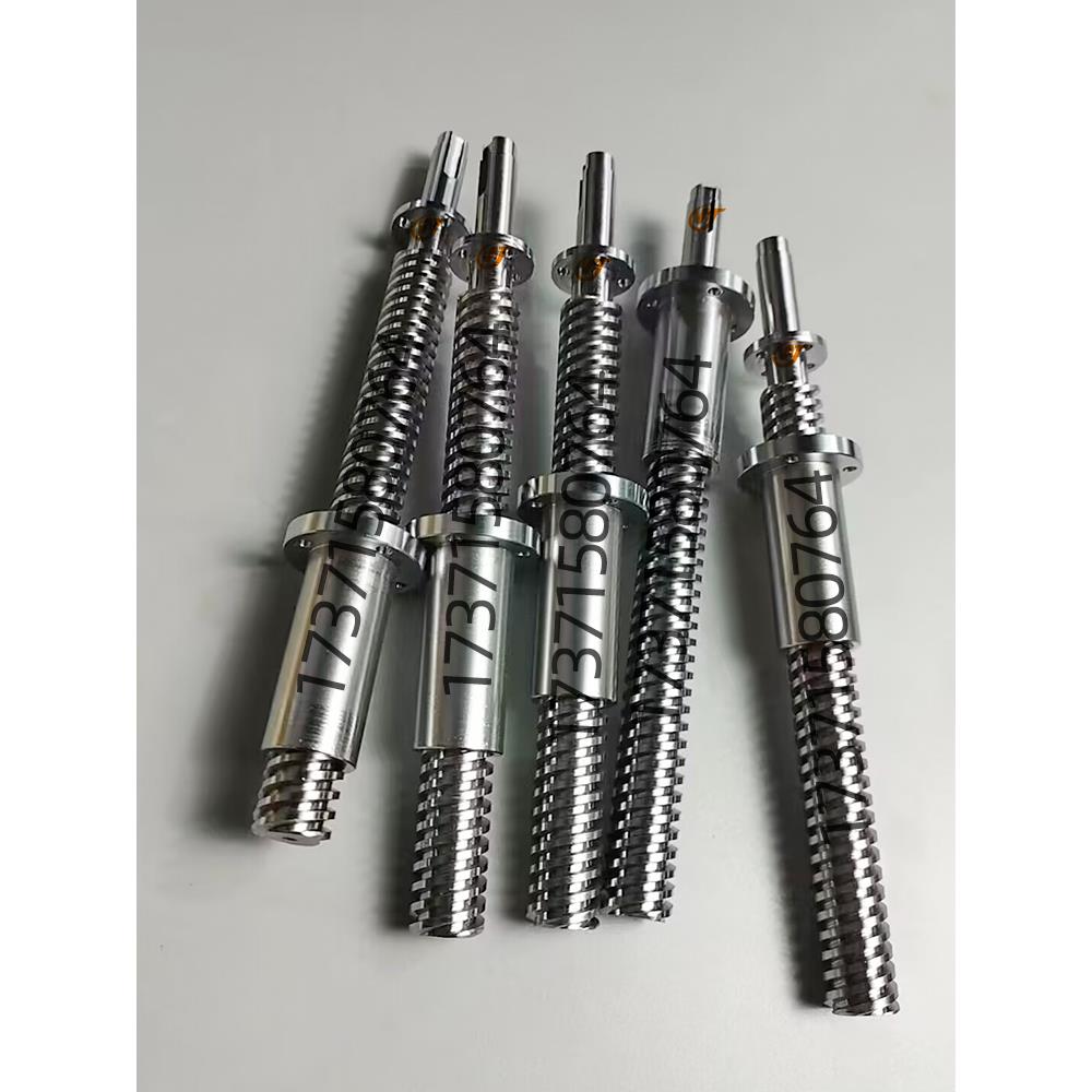 304不锈钢梯形丝杆螺杆丝杠 法兰铜螺母梯形圆螺母六角螺母T8-T48