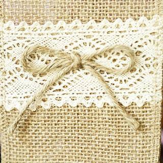 推荐20pcs Lace Cutlery Pouch Burlap Utensil Holders Bags