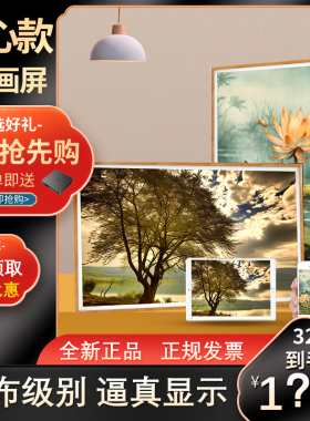 瀚林慧画屏BOE类纸屏32/43/55寸电子数码艺术相册画框护眼壁挂玄关高档装饰画展示智能电视壁挂画音箱显示器