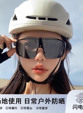 复古超大框户外骑行登山滑雪防风护目镜墨镜防晒连体太阳眼镜男女