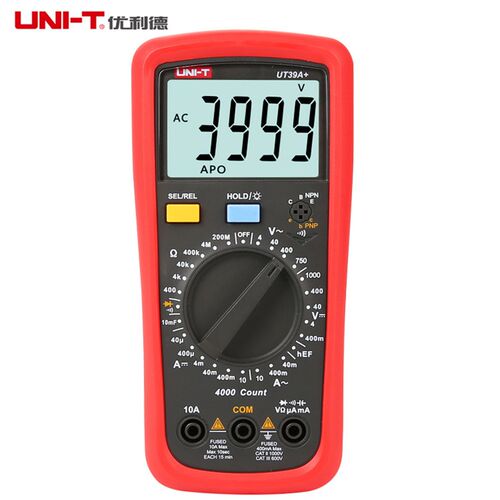 UNI-T/优利德电压电流电阻测量仪UT39A+/UT39C+非接触数字万用表