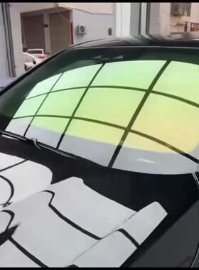 汽车贴膜高隔热防爆膜变色龙紫光炫彩蓝色妖姬前挡隔热膜全车贴膜