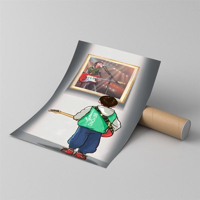 beyond乐队海报摇滚音乐挂画励志黄家驹墙N壁画教室电吉他贝斯贴