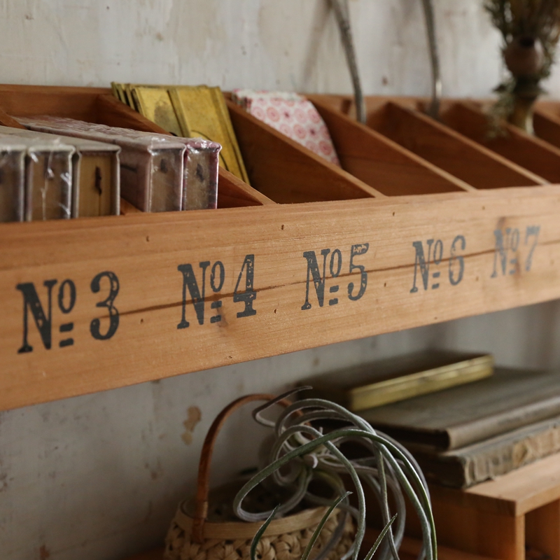 叁杉家居办公桌面整理收纳盒手账便签笔筒加长置物U架分隔木格子