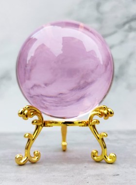 纯手工彩色水晶玻璃球创意轻奢摆件客厅家居简约装饰X拍摄道具礼