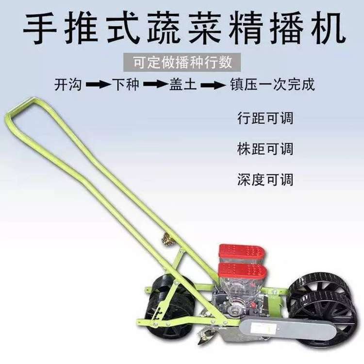 人力手推茼蒿播种机 富民西红柿精播机 自走式香菜点播机